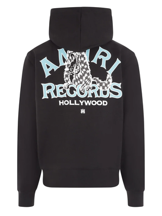 Amiri Wolf Records Printed Hoodie in Black