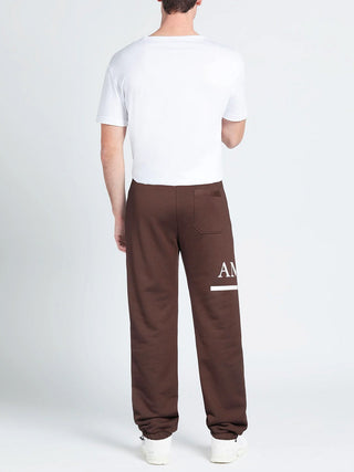 Amiri MA Bar Logo Printed Joggers in Brown