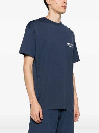 Givenchy 4G Stars Logo T-Shirt in Navy