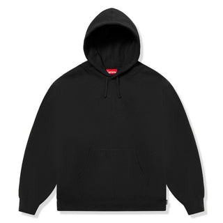 Supreme Satin Applique Black Hoodie (FW25)