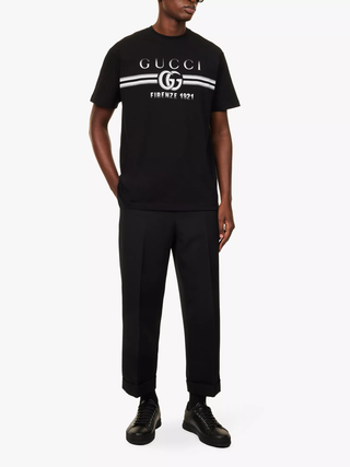 Gucci Interlocking Blur Logo T-Shirt in Black