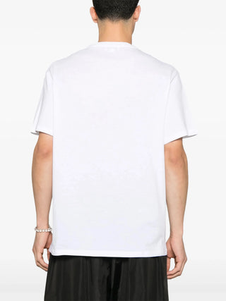 Alexander McQueen Flocked Logo T-Shirt in White