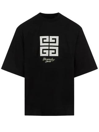 Givenchy 4G 1952 Embroidered Logo Oversized T-Shirt in Black