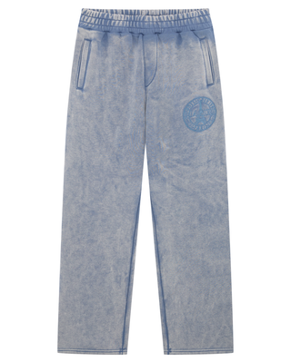 Magiri Embroidered Acid Wash Joggers in Washed Blue