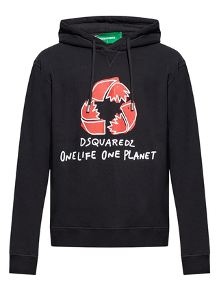 Dsquared2 One Life One Planet Black Hoodie