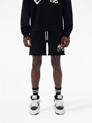 Amiri 22 Patch Logo Shorts in Black